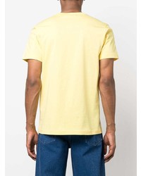 Мужская желтая футболка с круглым вырезом с принтом от Marni