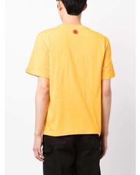 Мужская желтая футболка с круглым вырезом с принтом от Icecream