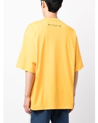 Мужская желтая футболка с круглым вырезом с принтом от Mastermind World