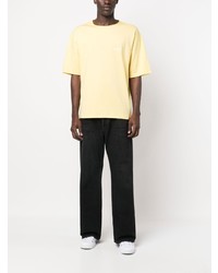 Мужская желтая футболка с круглым вырезом с принтом от A.P.C.