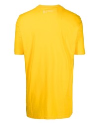 Мужская желтая футболка с круглым вырезом с принтом от 11 By Boris Bidjan Saberi