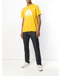 Мужская желтая футболка с круглым вырезом с принтом от MAISON KITSUNÉ