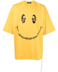 Мужская желтая футболка с круглым вырезом с принтом от Mastermind World