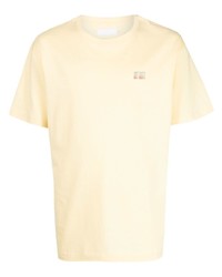 Мужская желтая футболка с круглым вырезом с принтом от Off Duty