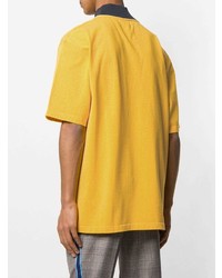Мужская желтая футболка с круглым вырезом с принтом от Calvin Klein 205W39nyc