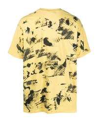 Мужская желтая футболка с круглым вырезом с принтом от Mauna Kea