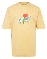 Мужская желтая футболка с круглым вырезом с принтом от Palace