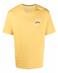 Мужская желтая футболка с круглым вырезом с принтом от Patagonia