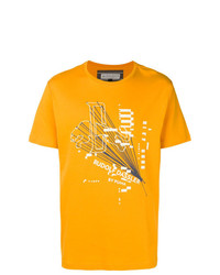 Мужская желтая футболка с круглым вырезом с принтом от Puma