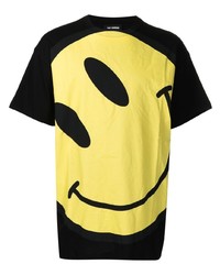 Мужская желтая футболка с круглым вырезом с принтом от Raf Simons