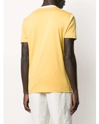 Мужская желтая футболка с круглым вырезом с принтом от Brunello Cucinelli