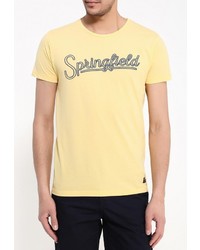 Мужская желтая футболка с круглым вырезом с принтом от SPRINGFIELD