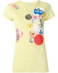Женская желтая футболка с круглым вырезом с принтом от Stella McCartney