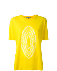 Женская желтая футболка с круглым вырезом с принтом от Suzusan