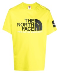 Мужская желтая футболка с круглым вырезом с принтом от The North Face