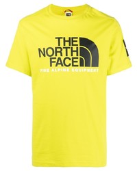 Мужская желтая футболка с круглым вырезом с принтом от The North Face
