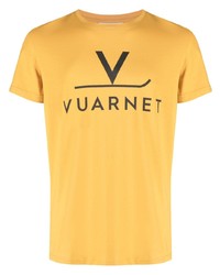Мужская желтая футболка с круглым вырезом с принтом от Vuarnet