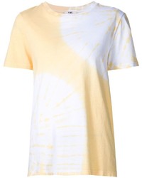 Женская желтая футболка с круглым вырезом с принтом от YMC