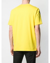Мужская желтая футболка с круглым вырезом с цветочным принтом от Neil Barrett