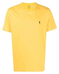 Мужская желтая футболка с круглым вырезом с цветочным принтом от Polo Ralph Lauren
