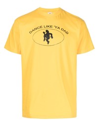 Мужская желтая футболка с круглым вырезом с цветочным принтом от The Salvages