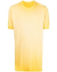 Мужская желтая футболка с круглым вырезом от 11 By Boris Bidjan Saberi