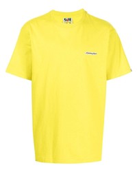 Мужская желтая футболка с круглым вырезом от A Bathing Ape