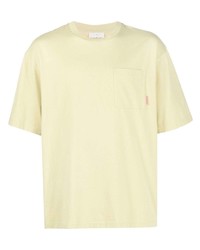 Мужская желтая футболка с круглым вырезом от Acne Studios