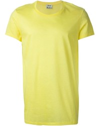Мужская желтая футболка с круглым вырезом от Acne Studios