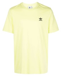 Мужская желтая футболка с круглым вырезом от adidas