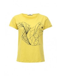Женская желтая футболка с круглым вырезом от adL
