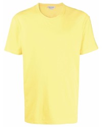 Мужская желтая футболка с круглым вырезом от Alexander McQueen