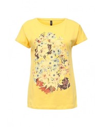 Женская желтая футболка с круглым вырезом от Baon