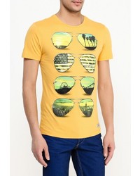 Мужская желтая футболка с круглым вырезом от BLEND