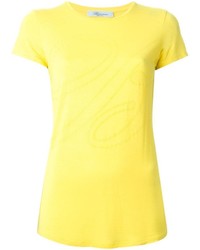 Женская желтая футболка с круглым вырезом от Blumarine