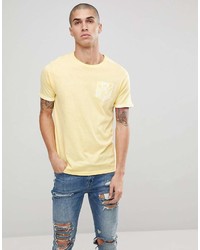 Мужская желтая футболка с круглым вырезом от Brave Soul