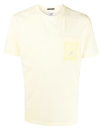 Мужская желтая футболка с круглым вырезом от C.P. Company