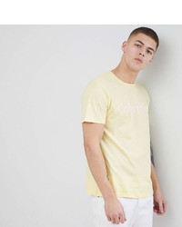 Мужская желтая футболка с круглым вырезом от Calvin Klein