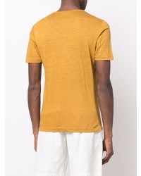 Мужская желтая футболка с круглым вырезом от Lardini