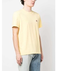 Мужская желтая футболка с круглым вырезом от MAISON KITSUNÉ