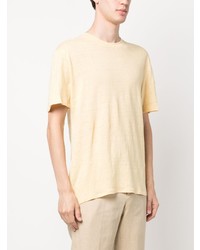 Мужская желтая футболка с круглым вырезом от Sandro