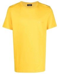 Мужская желтая футболка с круглым вырезом от Dondup