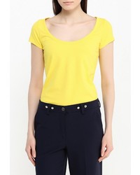 Женская желтая футболка с круглым вырезом от EA7