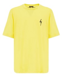 Мужская желтая футболка с круглым вырезом от Giuseppe Zanotti