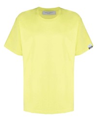 Мужская желтая футболка с круглым вырезом от Golden Goose