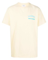 Мужская желтая футболка с круглым вырезом от Harmony Paris