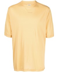 Мужская желтая футболка с круглым вырезом от Kiton