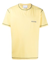 Мужская желтая футболка с круглым вырезом от Koché