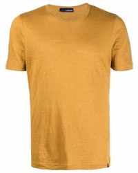Мужская желтая футболка с круглым вырезом от Lardini