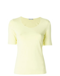 Женская желтая футболка с круглым вырезом от Le Tricot Perugia